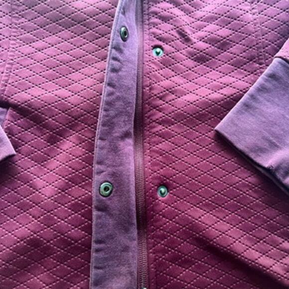 The North Face Jacket Womens Small Recover Up Quilted Garnet Hooded Maroon - Picture 9 of 16